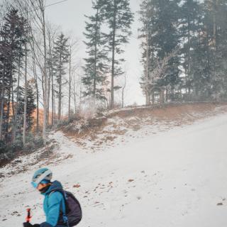 First ski run 2024.